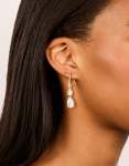 Goldair Gold Plated Cubic Zirconia Triangular Drop Hook Earrings
