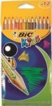 BIC Kids Evolution Stripes Colouring Pencils 12S Box Of 12 Packs