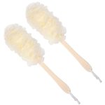 Arswin Back Scrubber For Shower Loofah Long Handle Bath Body Brush Soft Nylon Mesh Sponge For Shower Loofah On A Stick For Men W