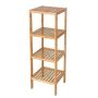BSR-002-4 Bamboo Modern Bathroom Storage RACK-4 Tiers