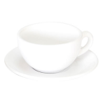 Fortis - Italia - White Open Cappuccino Cup 210ML & Saucer Set Of 12