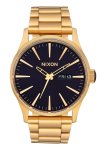 Nixon Sentry Stainless Steel Mens Watch - All Gold Indigo