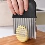 Stainless Steel Potato Cutter With Wavy Crinkle Design - Fancy Magic Vegetable Slicer - Kitchen Tool - 1PC