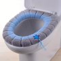 Soft & Warm Toilet Seat Cover - Easy-clean Skin-friendly Polyester Cushion With Handle And Decorative Flower Design