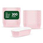 Restaurantware Cupcake Liners 200 Pack Of 1.4 Oz Paper Baking Cup Grease-resistant Elliptical Muffin Wrapper Ridged Freezer-safe