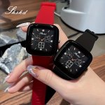 Chic Square Quartz Watch For Women - Minimalist Analog Display With Silicone Band Perfect Gift
