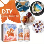 50ML SET Epoxy Resin Kit Resin Ab Resin Glue Diy Handmade Crafts High Transparent Resin Drop Glue Quick Drying Curing Glue For R