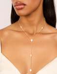 Goldair Gold Plated Cubic Zirconia Teardrop & Pearl Y-necklace