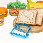 Dinosaur & Dolphin Shaped Sandwich Cutter - Plastic Bread Slicer For Thanksgiving Kitchen Gadgets