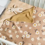 100% Cotton Jacquard Baby Blanket Dainty Daisies