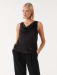 Kayley Cowl Cami Top - 16 Black
