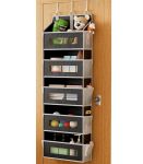 Xyvoltic 5 Tier Over The Door Organizer - Large Capacity Behind Door Hanging Shelves With 10 Mesh Pockets And Clear Windows Clos