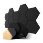 Acoustic Panels Hexagon Polyester Fibre+ Black   Pack Of 12