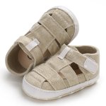 Beige Velcro Strap Sandal Size 2