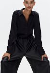 Mama Before & After Tie-belt Shirt - Black