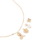 Goldair Gold Coin & Heart Charm Necklace
