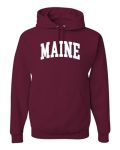 Wild Bobby State Of Maine College Style White Fashion Unisex Hoodie Sweatshirt Maroon Medium