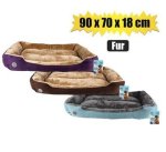 Pet Bed Rectangle “fur” 90X70X18CM