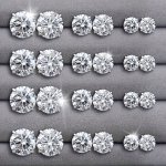 12 Pair Simple Elegant Stud Earrings Set For Women Round Clear Cubic Zirconia Fashion Jewelry For Wedding Party Assorted Sizes C