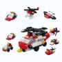 117 Piece - Emergency Rescue Vehicle Building Blocks - Multicolour