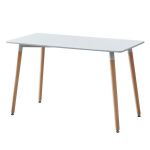 Gof Furniture - White Teevio Patio Table