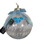 ABR821870-1 Bauble Baby's 1ST Christmas - Blue