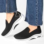 Fly Knit Slip On Sneaker - Black White - 8