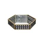 Hexagonal Tray Black & Gold