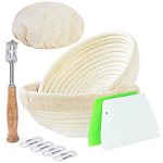 Wwyybfk Banneton Bread Proofing Basket Sourdough Bread Baking Supplies 9" Sourdough Bread Proofing Basket Baking Set