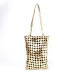 Lola Funky Gold Leather Shoulder Bag - Gold Leather