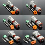 Waterproof Automotive Connector Set - DT06-2S DT04-2P With Pins Pe Material For Cars & Trucks