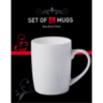 Plain White Coffee Mug 4-PACK