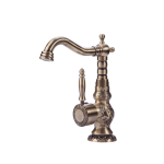 TBTF005- Brass Carved Antique Bathroom Kitchen Mixer