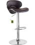Martell Adjustable Leatherette Swivel Bar Stool With Keychain
