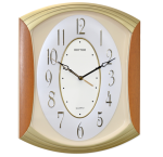 Rhythm 3D Numerals Woodgrain Exterior Wall Clock 30 Cm X 36 Cm X 4 Cm