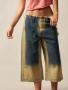 Bohemela Women's Casual Easter/music Festival Boho Style Denim Straight Relaxed Capri Pants Summer