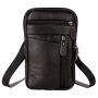 Genuine Leather Waist Bag - Money Belt Crossbody 3 Pockets