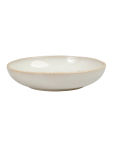 Beaded Edge Ceramic Serving Bowl 20CM - None White