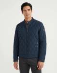 Ben Sherman Quilted Blue Bomber Jacket - XXL Blue
