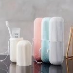 1PC Portable Toothbrush & Toothpaste Holder - Travel-friendly Oral Care Organizer Durable Plastic Ideal For Home Outdoor Use & B