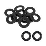 Osilly 12PCS Car Oil Drain Plug Gasket M12 Rubber Vehicle Engine Oil Pan Crush Washer Seal Automotive Drain Plug Sealing Gasket