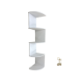 Five Layer Semi-circular Partition Wall Corner Bookshelf+ Key Chain