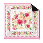 Drydiet Floral Mahjong Mat With Rules 31.5" X 31.5" Non-slip Noise Reduction Gaming Mat For Table Cover Card Board Tile Poker Do