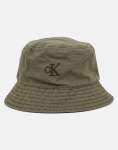 Calvin Klein Washed Material Green Reversible Bucket Hat - One Size Fits All Green