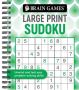 Brain Games - Large Print Sudoku   Swirls     Large Print Spiral Bound Large Type / Large Print Edition