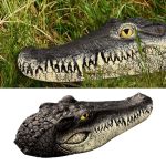 Xxzhiho Floating Alligator Head Alligator Head Decoy For Pool Resin Crocodile Head For Swimming Pool And Pond Deterrent Ducks Pr