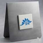 Dad Saurus Magnet Blue On White