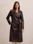Sabina Pu Trench Coat - 16 Deep Berry