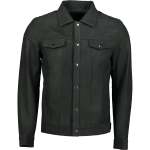 Men's Siciliano Leather Shirt Jacket - - XS