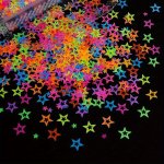 1 Bag Fluorescent Star Sequins Epoxy Resin Filler Neon Pentagram Starry Paillettes Glitter Flakes Silicone Mold Filling Scrapboo